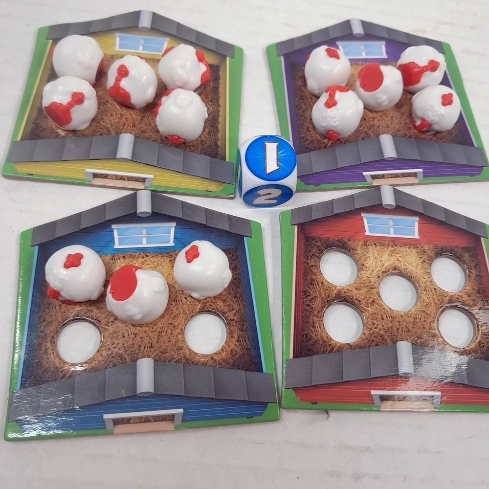 Goliath Catch the Fox Game Save the flock coop chicken die dice hens chicks PART